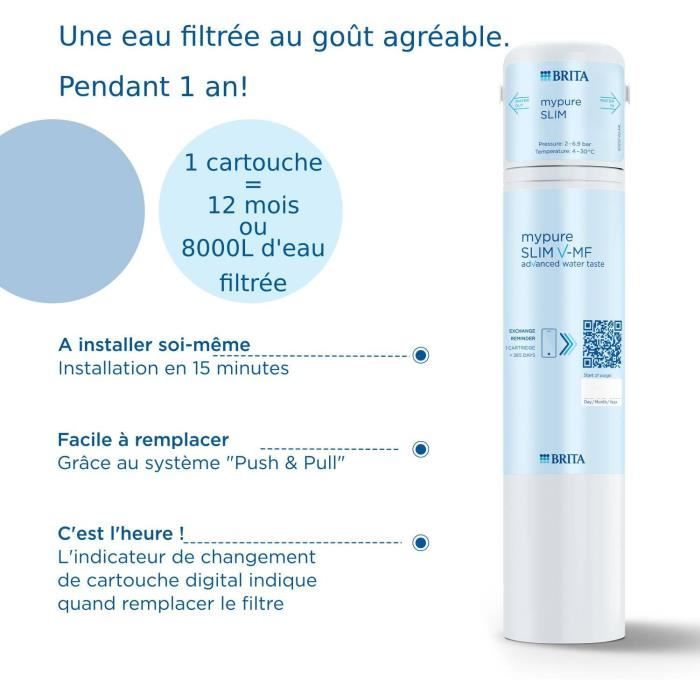 Cartouche filtre a eau Brita Systeme mypure SLIM 1052846