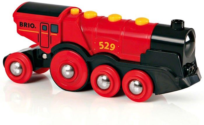 Locomotive Rouge Puissante a piles BRIO - Circuit de train en bois - Ravensburger - Des 3 ans - 33592