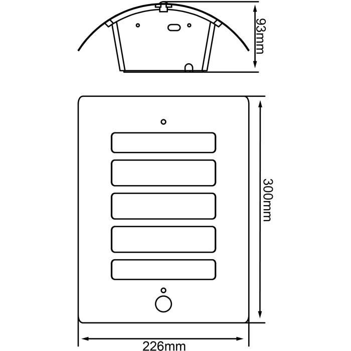 Applique extérieure avec détecteur TODD - BRILLIANT - Anthracite - Métal/Plastique - IP44