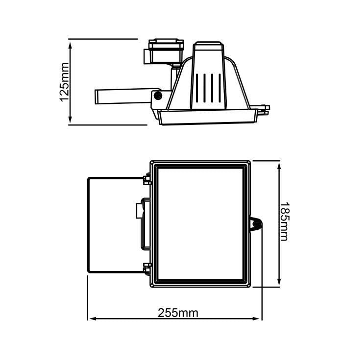 BRILLIANT - TANKO Applique extérieure - coloris blanc - métal/verre R7s 1x400W