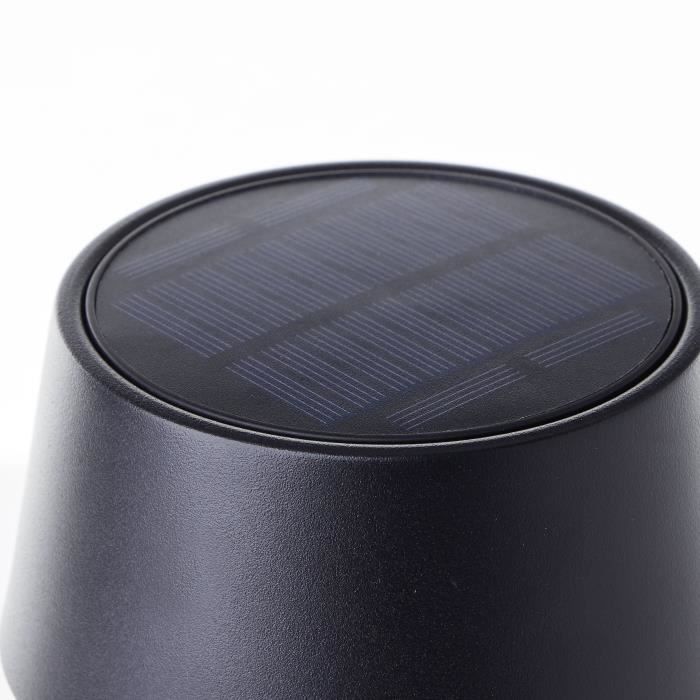 Lampe de table d'extérieur - BRILLIANT - PICCO - LED et solaire - Métal et plastique - 5 W - Noir dépoli