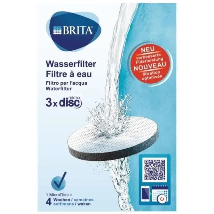 Cartouche filtre a eau Brita Pack de 3 filtres MicroDisc