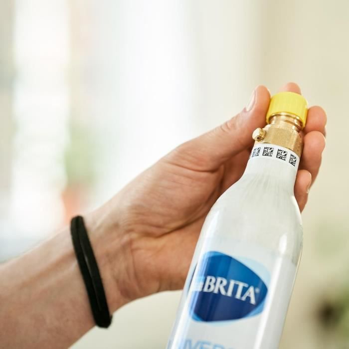 Cylindre CO2 de réserve BRITA pour machines a eau pétillante - Blanc - Gazéifie jusqu'a 60L d'eau pétillante