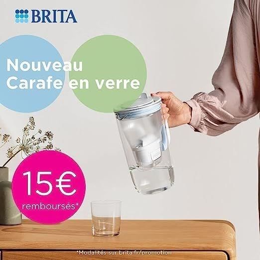 Bouteille et carafe filtrante Brita Carafe en verre Model One bleue (2,5L) inclus 1 cartouche filtrante BRITA MAXTRA PRO All-in-1