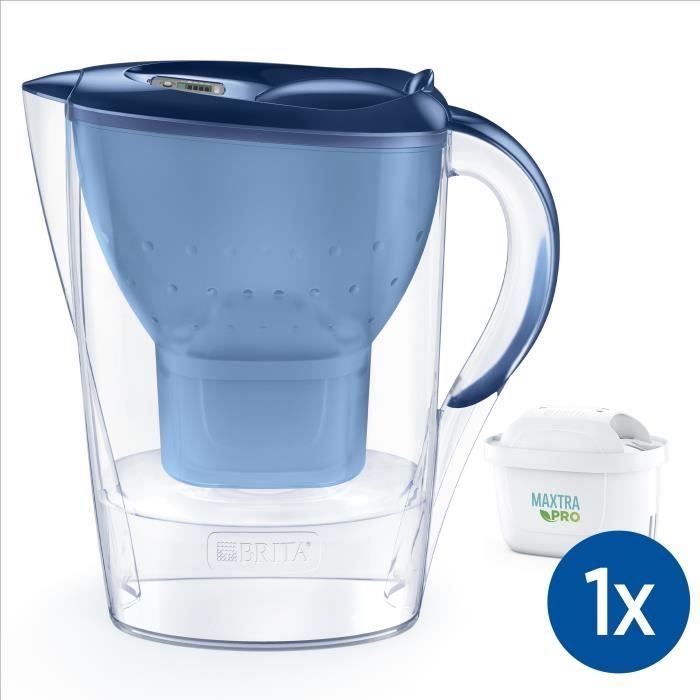 Bouteille et carafe filtrante Brita BRITA Carafe filtrante Marella bleue (2,4L) inclus 1 cartouche filtrante MAXTRA PRO All-in-1