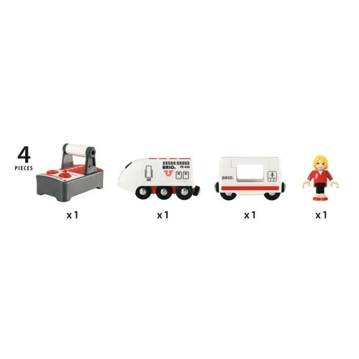 Train de Voyageur Radiocommandé BRIO World - Accessoire son & lumiere en bois - Ravensburger - Mixte - Des 3 ans