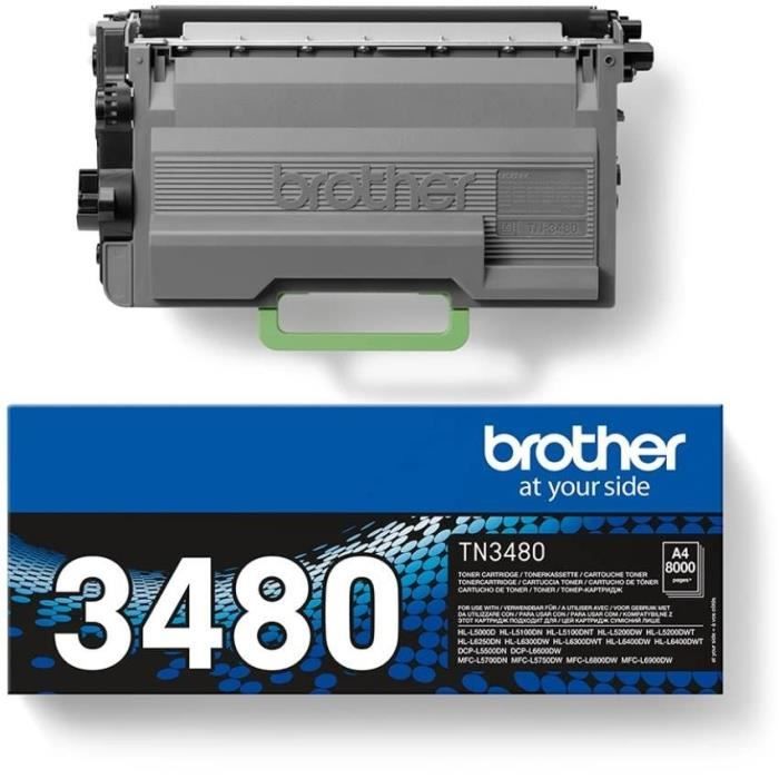 Cartouche de toner BROTHER TN3480 a rendement élevé - Noir