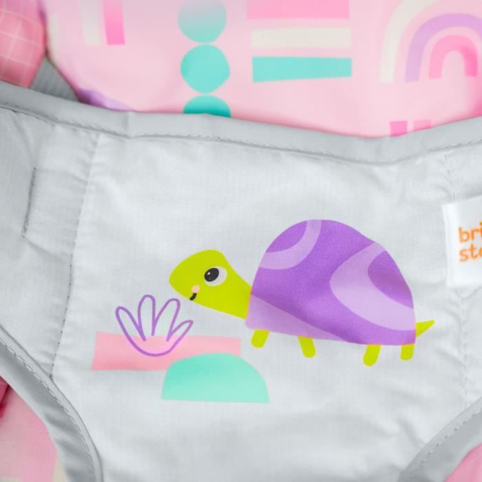 BRIGHT STARTS Transat pink paradise, vibrations apaisantes, jouets interactifs, des la naissance