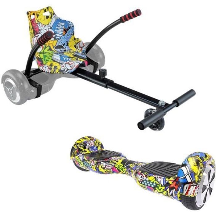 Pack Hoverboard + kart multicolor - URBANGLIDE - Roues 6.5 - 550W - 4Ah - Longueur ajustable