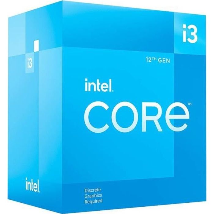 Processeur - INTEL - Core i3-12100F - 12M Cache, jusqu'a 4.30 GHz (BX8071512100F)