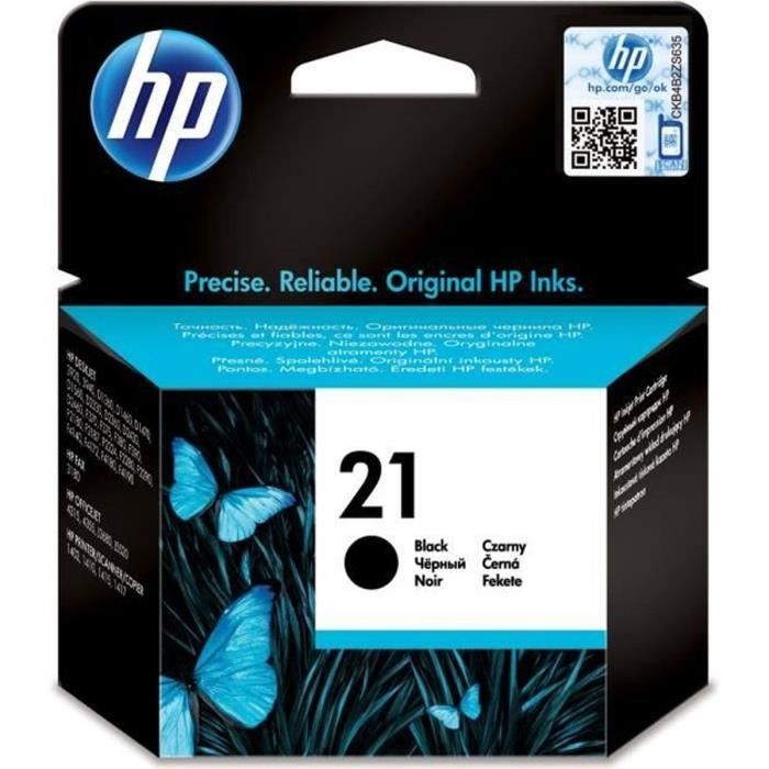 HP 21 Cartouche d'encre noire authentique (C9351AE)  pour HP DeskJet 3940/D2360/F380, OfficeJet 4315/4355/5610/5615, PSC1410