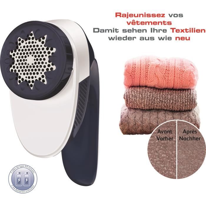 CALOR Rasoir anti-bouloches Large tete de rasages, 4 hauteurs, Sans fil, JA1013C0 - Blanc