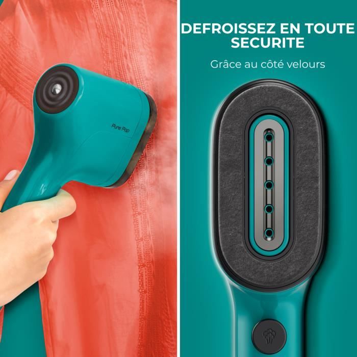 CALOR PURE POP, Défroisseur vapeur, 1300 W, 70 ml, Débit 20 g/min, Pret en 15 sec, Autonomie 4 min, Défroisse et purifie, DT2024C0