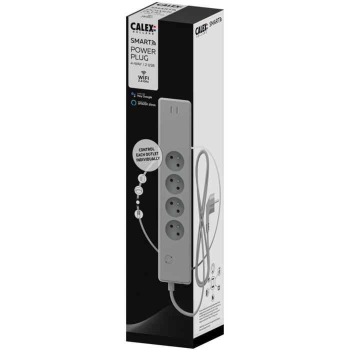 Multiprise intelligente - CALEX - 4 voies BE / FR + 2 USB