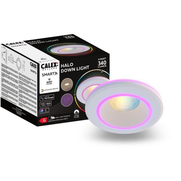 Spot encastrable LED - CALEX - SMART HALO DOWNLIGHT - 500 ml - Blanc