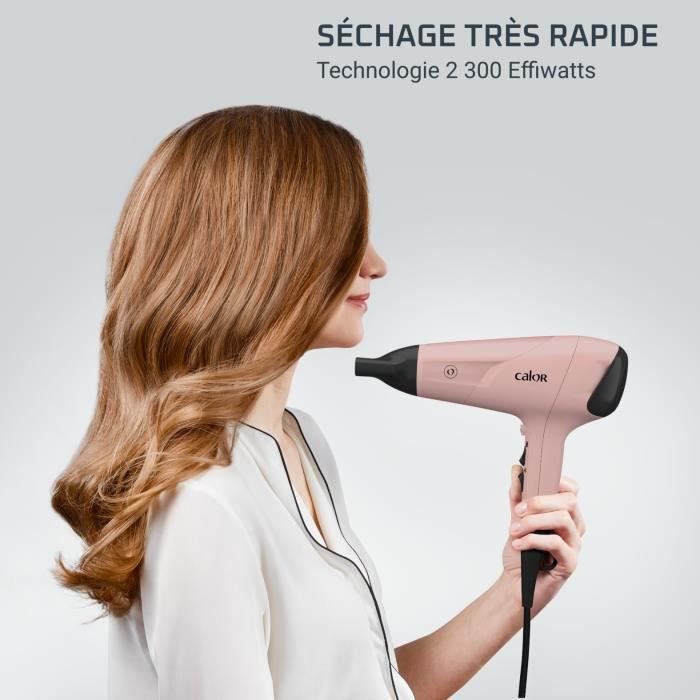 CALOR Studio Dry Seche-cheveux , Séchage tres rapide, Moteur de 2 100 W CV5847C6