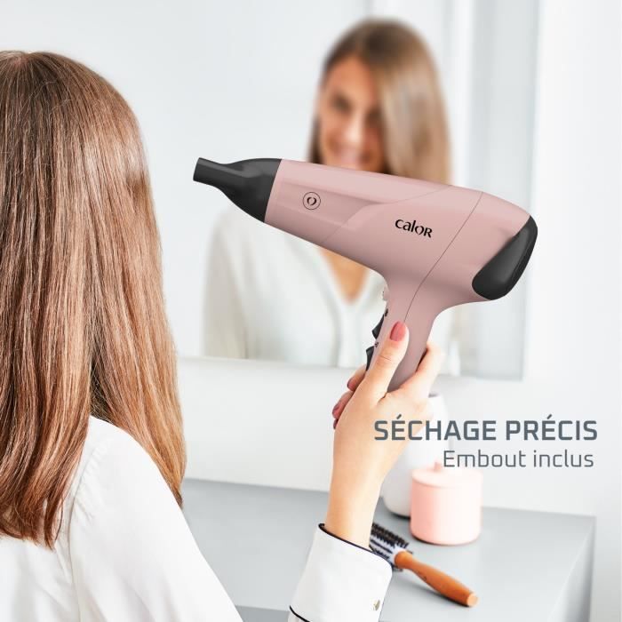 CALOR Studio Dry Seche-cheveux , Séchage tres rapide, Moteur de 2 100 W CV5847C6