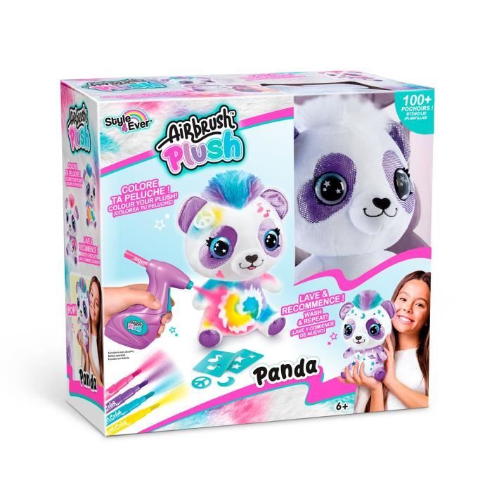 Peluche Airbrush Panda a personnaliser - Peluche spray art avec feutres et pochoirs - OFG 257 - Canal Toys