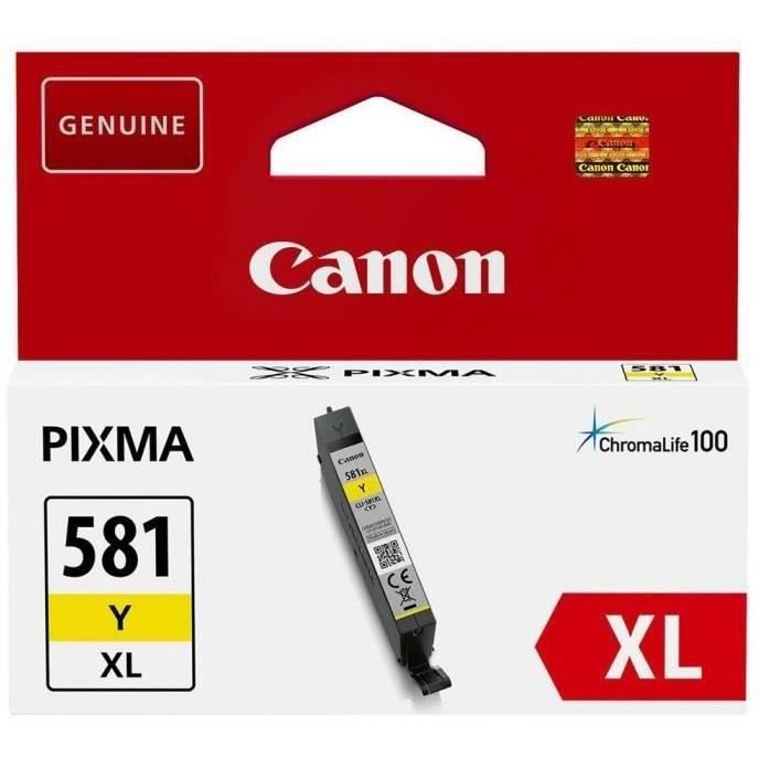 CANON Cartouche d'encre CLI-581Y XL grande capacité Jaune (CLI581XL)