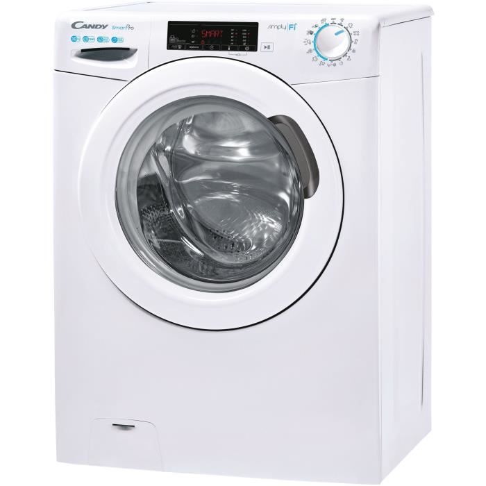 Lave-linge hublot CANDY CO12105TE/1-S - 10 kg - L60 cm - 1200 trs/min - Connecté wi-fi + Bluetooth - Blanc