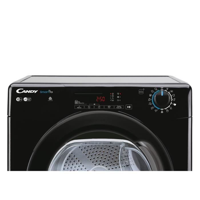 Seche-linge a condensation CANDY CSoe C10TBGB-S Smart Pro - 10 kg - Classe B - Connecté - Noir