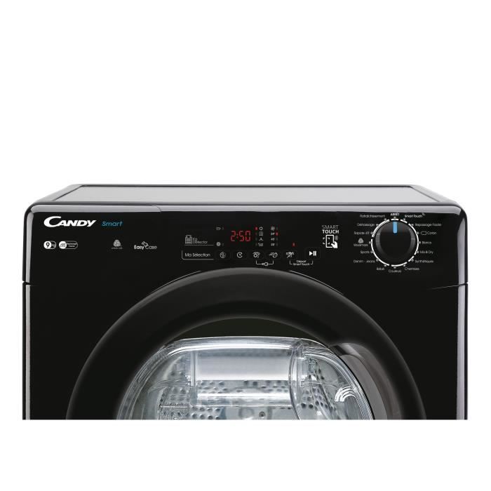 Seche-linge a condensation CANDY CSE C9DBEB-47 Smart - 9 kg - Classe B - Connecté - Noir