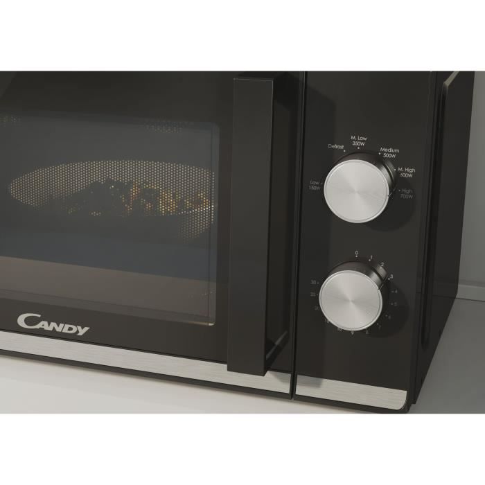 Micro-ondes pose libre CANDY CMW20TNMB - Noir - 20L - 700W - plateau 24,5 cm