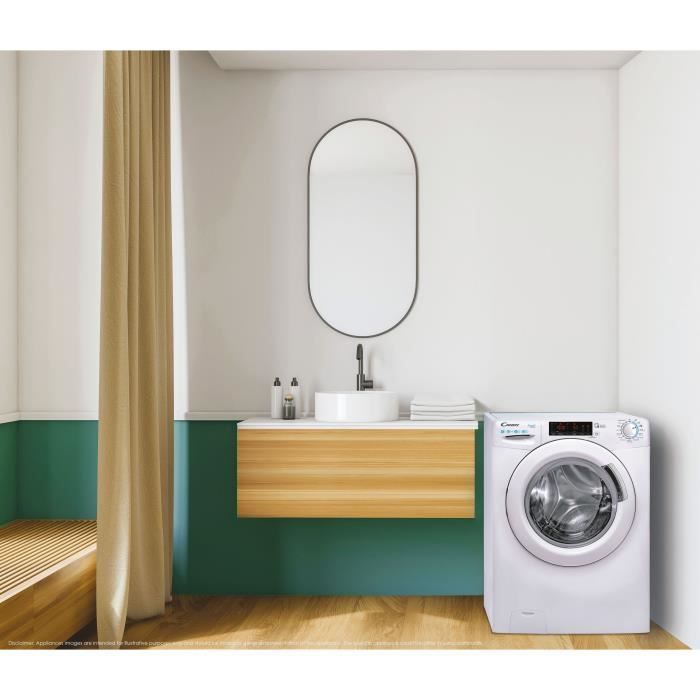 Lave-linge séchant CANDY CSW 475TWME/1-47 - 7 / 5kg - Induction - 1400 trs/min - Classe A - Blanc