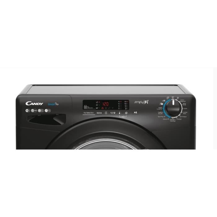 Lave-linge hublot CANDY CO12103DBBE/1-47 - 10 kg - Induction - 1200trs/min - Noir