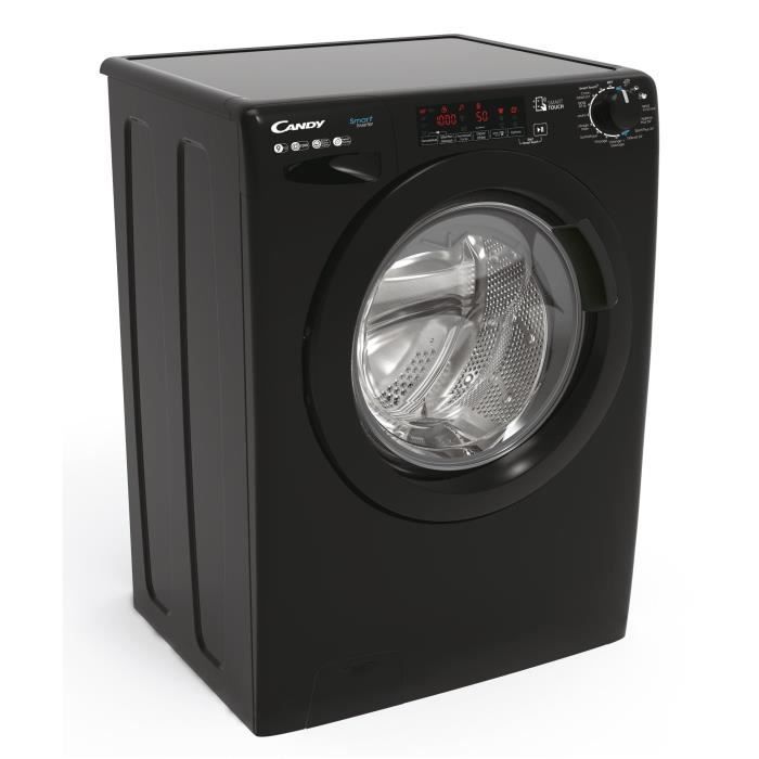 Lave-linge hublot CANDY CS 129TMBBE-47 - 9 kg - Induction - 1200 trs/min - Connecté - Classe B - Noir