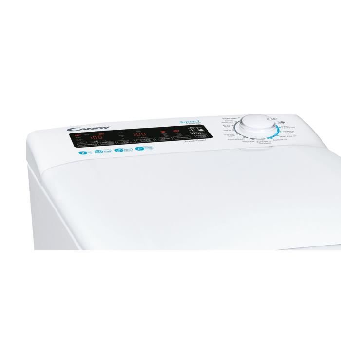 Lave-linge top CANDY CSTG27TMVE/1-47 - 7 kg - Induction - 1200 trs/min - Classe B - Connecté - Blanc