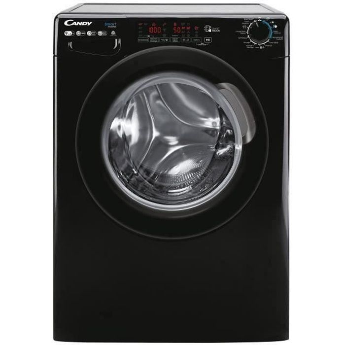 Lave-linge séchant CANDY CSWS496TWMBBE-47 - 9 / 6 kg - Induction - 1400 trs/min - Vapeur - Connecté - Classe A/D- Noir