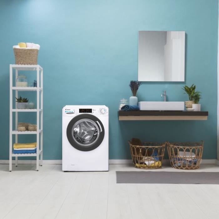 Lave-linge séchant CANDY CSWS496TWMRE-47 - 9 / 6 kg - Induction - Vapeur - 1400 trs/min - Classe A - connecté - Blanc