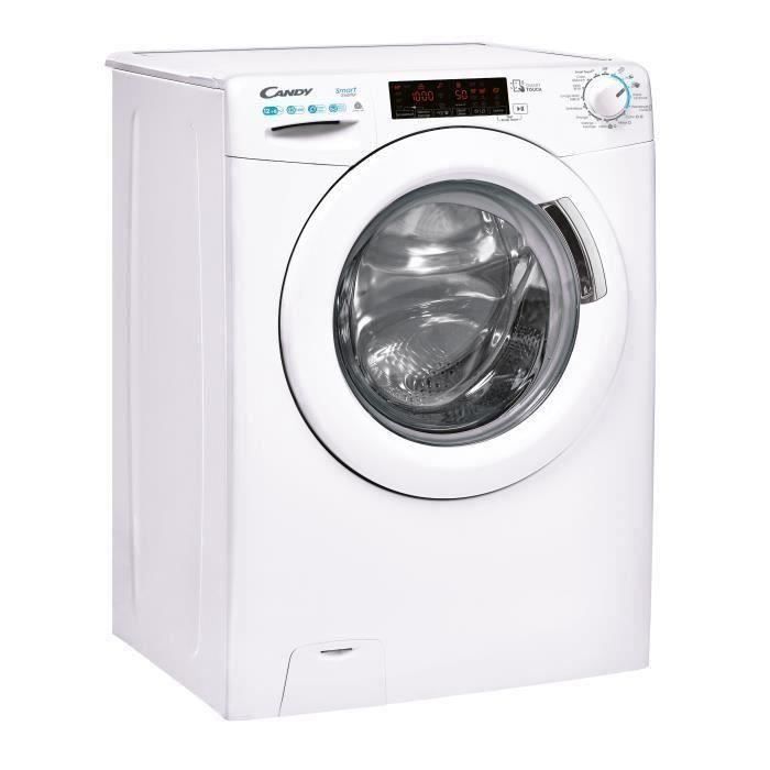 Lave-linge séchant CANDY CSWS4128TWME - 12 / 8 kg - Induction - 1400 trs/min - Vapeur - Connecté - Blanc