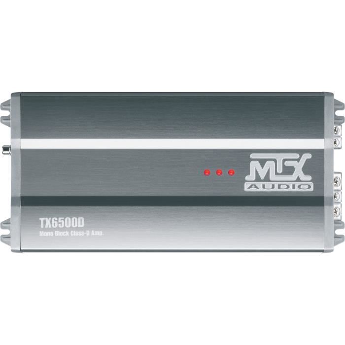 MTX TX6500D Amplificateur voiture Classe-D 1x500W RMS 2 Télécommande EBC Filtres variables