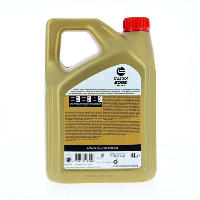 CASTROL EDGE 0W-20 V 4L - huile moteur 0W20