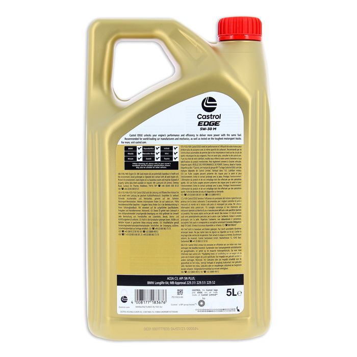 CASTROL EDGE 5W-30 M 5L - huile moteur 5W30