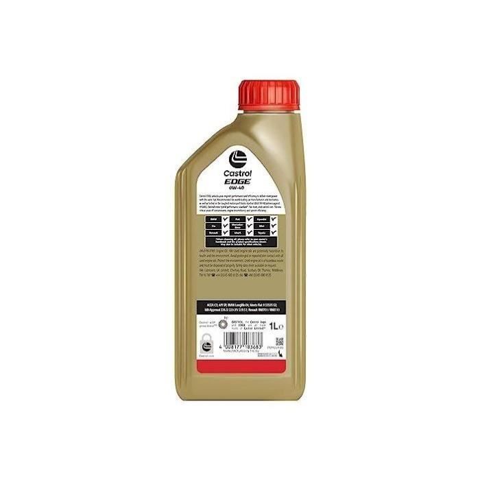 Huile moteur - CASTROL - EDGE 0W-40 - 1L