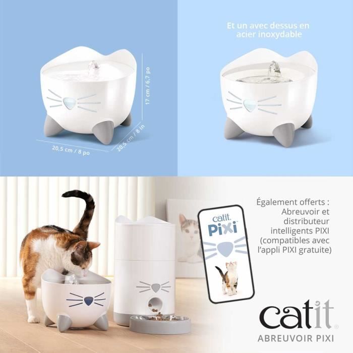 CAT IT Fontaine a eau automatique pour chat - 2,5 L - Bleu