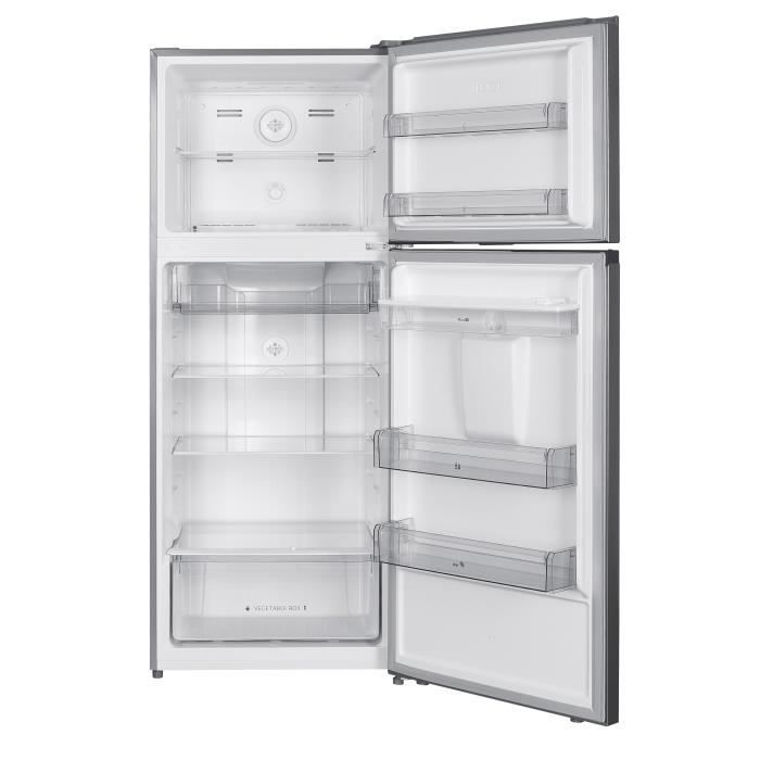 Réfrigérateur congélateur haut - CONTINENTAL EDISON -  413L - Total No Frost  - inox - L70 cm x H 178 cm