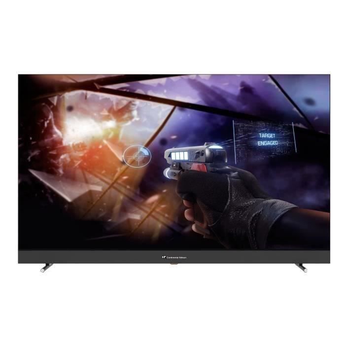 CONTINENTAL EDISON - CELEDGAM55QL24B6 - TV LED - 4K UHD QLED 144Hz- 55 (139 cm) - Smart Google TV - Wifi Bluetooth - 4xHDMI - 3xUSB