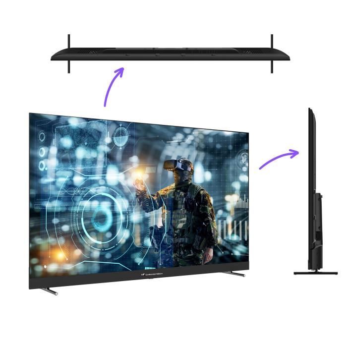 CONTINENTAL EDISON - CELEDGAM65QL24B6 - TV 4K UHD QLED Gaming - 144Hz - 65 (164 cm) - Smart Google - Wifi Bluetooth - 4xHDMI 3xUSB