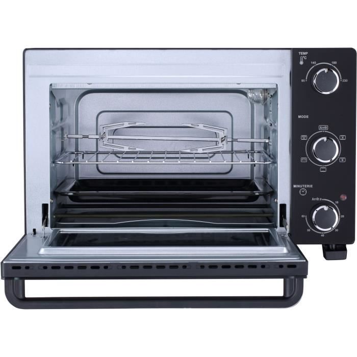 Minifour électrique CONTINENTAL EDISON CEMF28B2 - 28L noir - 1500W - Rotissoire, Convection naturelle