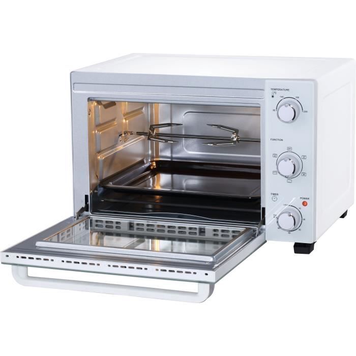 CONTINENTAL EDISON CEMF35W - Minifour électrique 35L blanc  - 1500W - Rotissoire, Convection naturelle