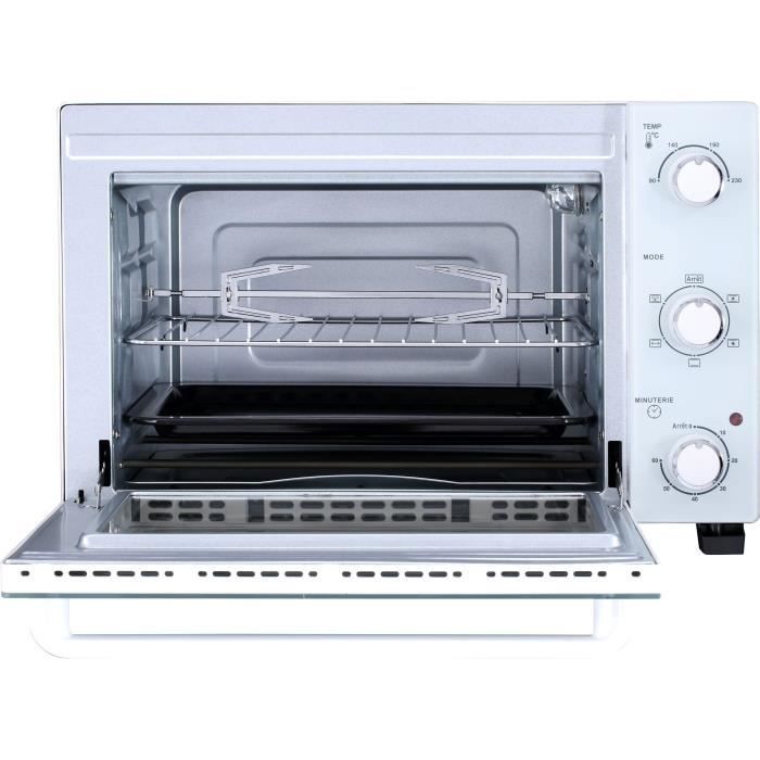 CONTINENTAL EDISON CEMF35W - Minifour électrique 35L blanc  - 1500W - Rotissoire, Convection naturelle