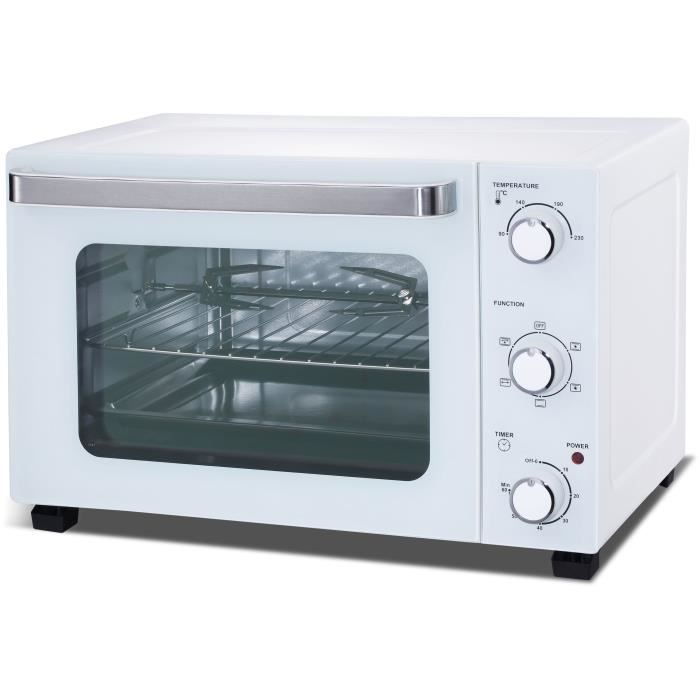 CONTINENTAL EDISON CEMF35W - Minifour électrique 35L blanc  - 1500W - Rotissoire, Convection naturelle