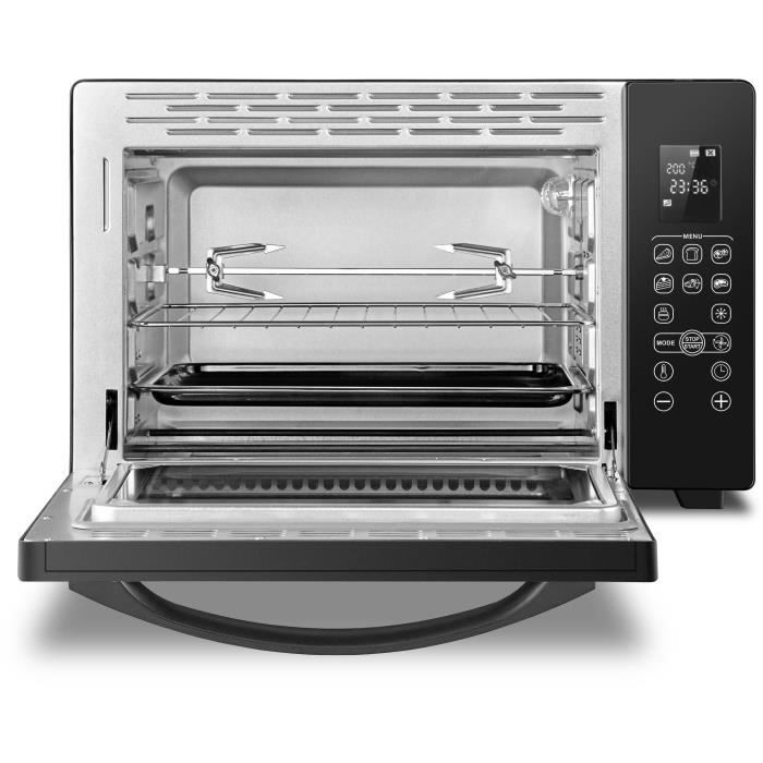 CONTINENTAL EDISON CEMF38DIG - Minifour électrique 38L noir  - 1600W - Rotissoire, Convection naturelle