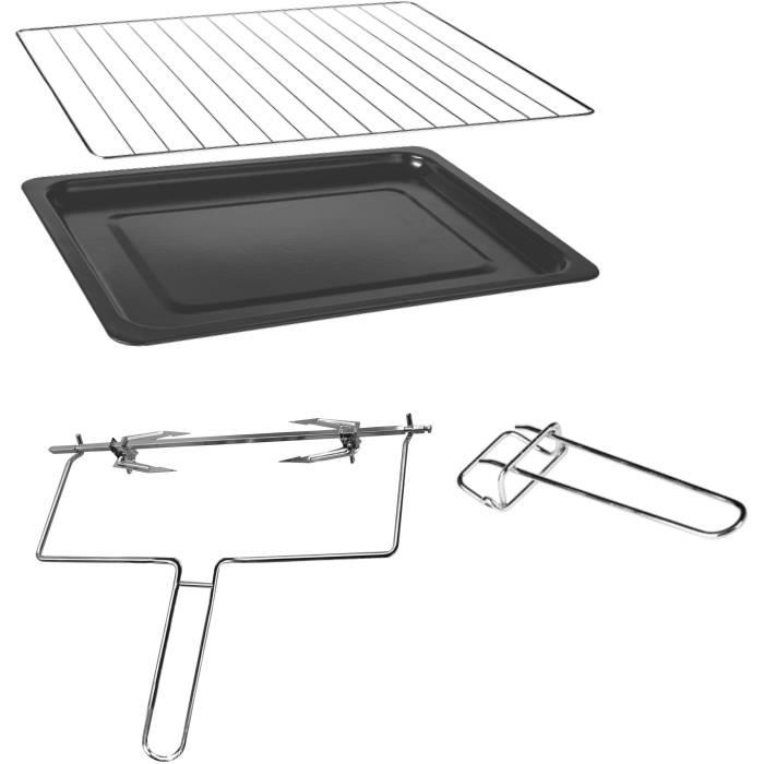 CONTINENTAL EDISON CEMF38DIG - Minifour électrique 38L noir  - 1600W - Rotissoire, Convection naturelle