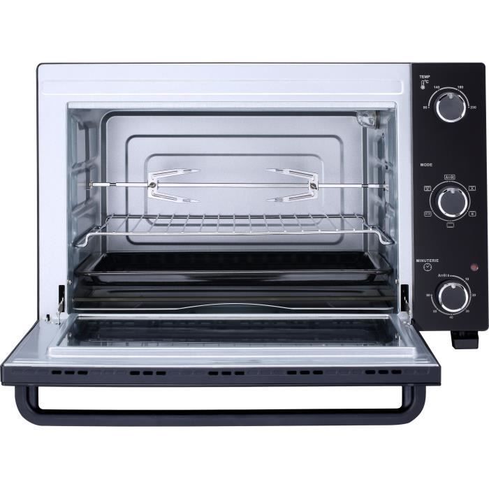 CONTINENTAL EDISON CEMF46B3 - Minifour électrique 46L noir - 1800W - Rotissoire, Convection naturelle