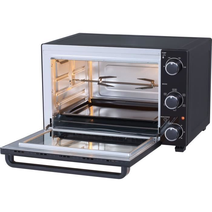 CONTINENTAL EDISON CEMF46B3 - Minifour électrique 46L noir - 1800W - Rotissoire, Convection naturelle